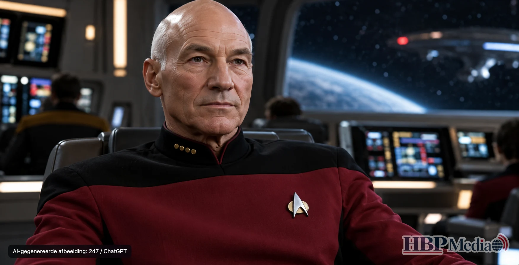 Tientallen Galaxy-klasse ruimteschepen vormen in Star Trek Online een erewacht ter nagedachtenis aan de overleden acteur Patrick Stewart, bekend als kapitein Jean-Luc Picard.