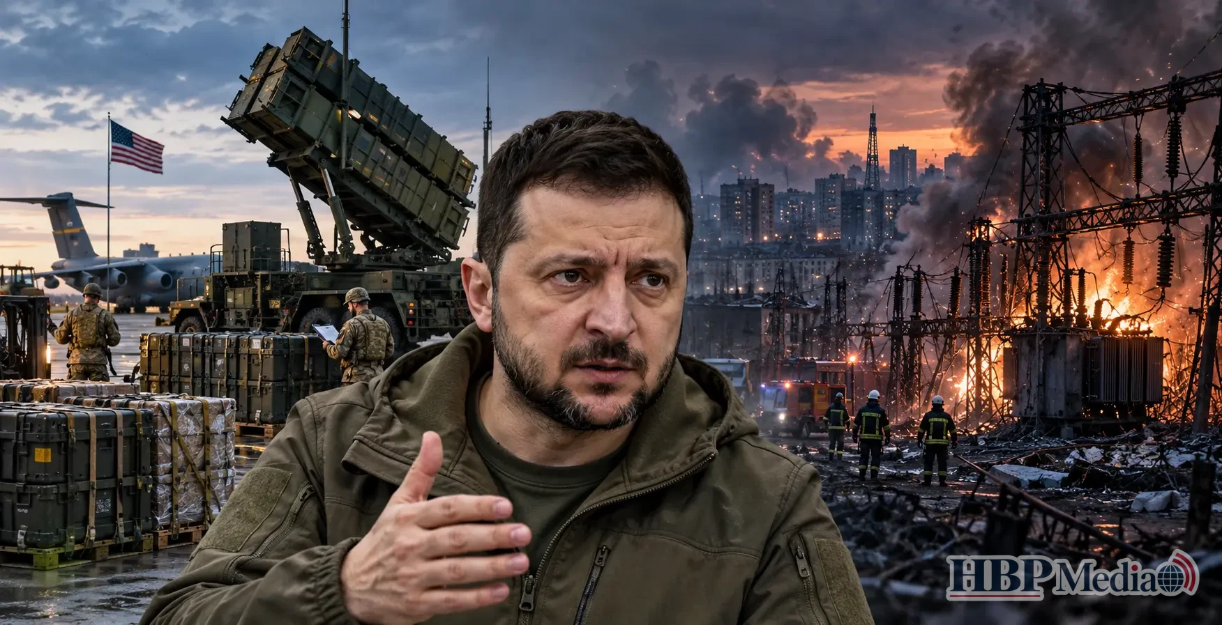 President Volodymyr Zelensky waarschuwt voor vertraagde Amerikaanse Patriot-raketten terwijl Russische aanvallen het Oekraïense elektriciteitsnet beschadigen.