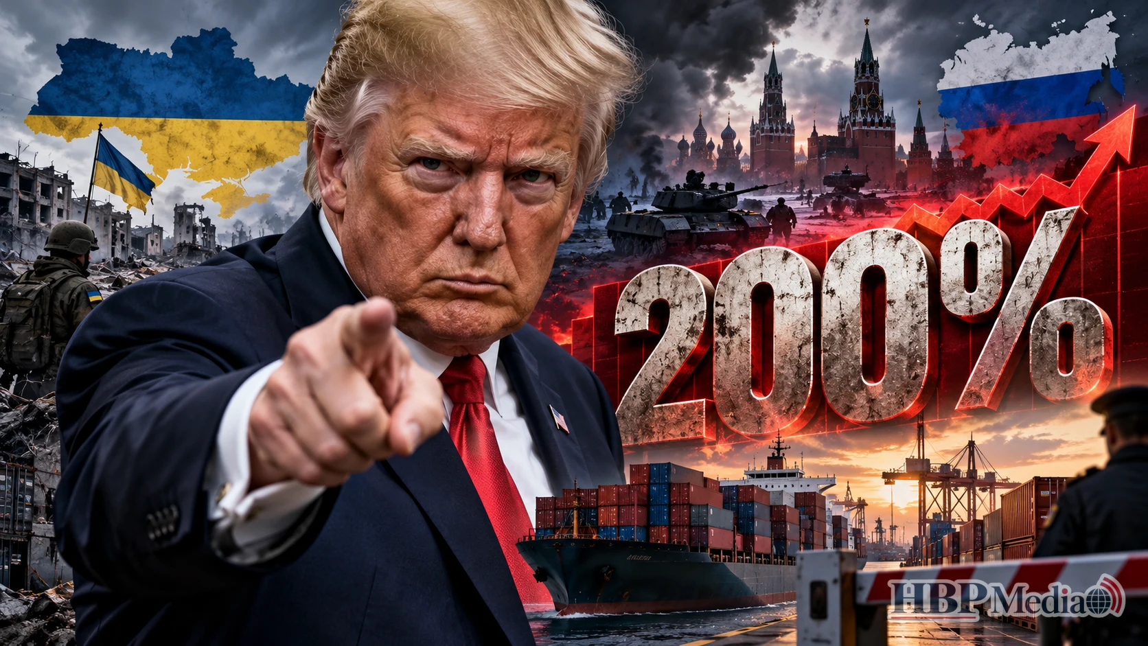 Donald Trump dreigt Oekraïne en Rusland met Amerikaanse invoerheffingen van 200 procent om een einde aan de oorlog af te dwingen.