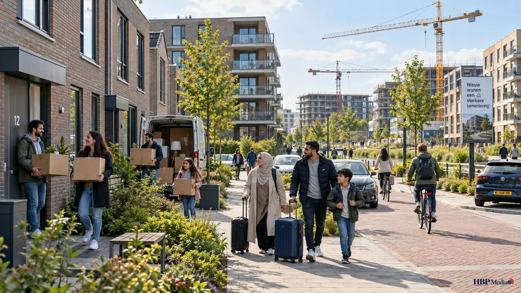 Nieuwbouwwoningen in Nederland waar volgens onderzoek van het EIB migratie een belangrijke invloed heeft op de woningvraag.