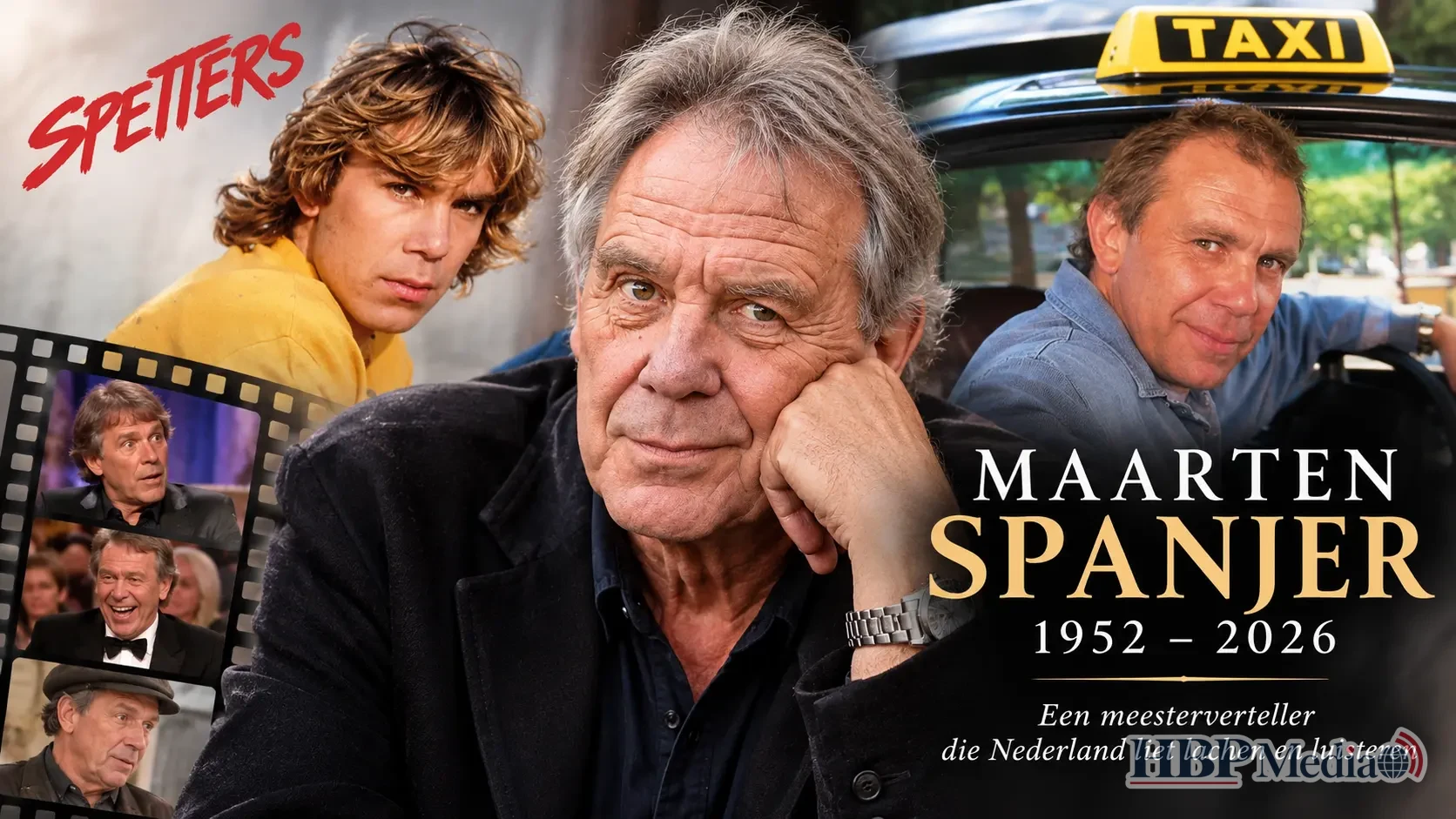 Acteur en televisiepresentator Maarten Spanjer, vooral bekend van de film Spetters en het televisieprogramma Taxi.